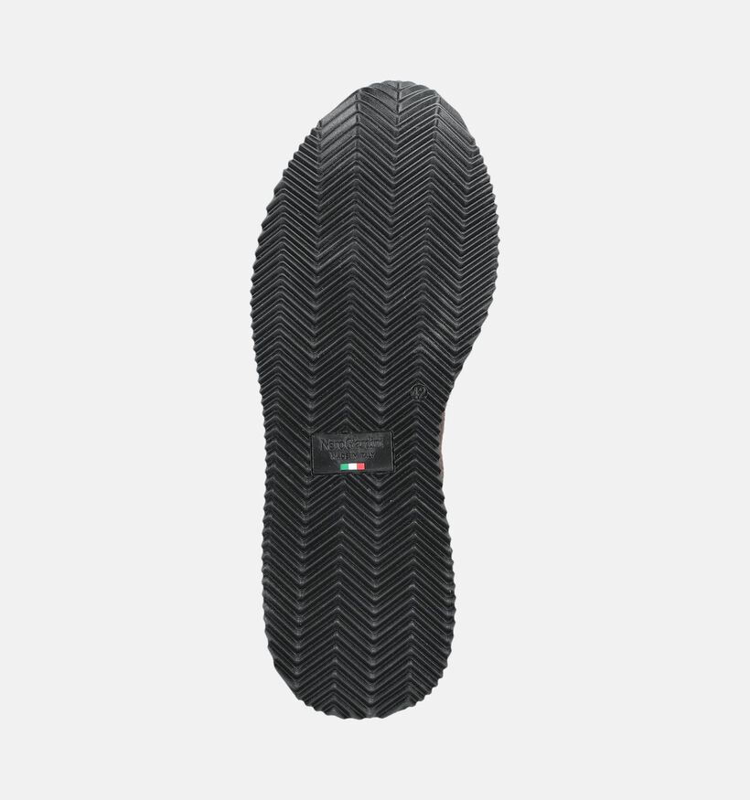 NeroGiardini Chaussures plates en Brun fonc&eacute; pour hommes (382163) - pour semelles orthop&eacute;diques