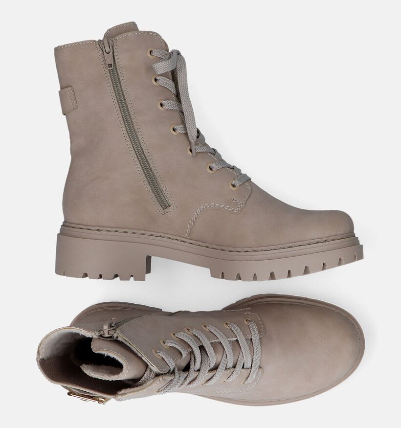 Rieker Boots à lacets en Écru pour femmes (347439)
