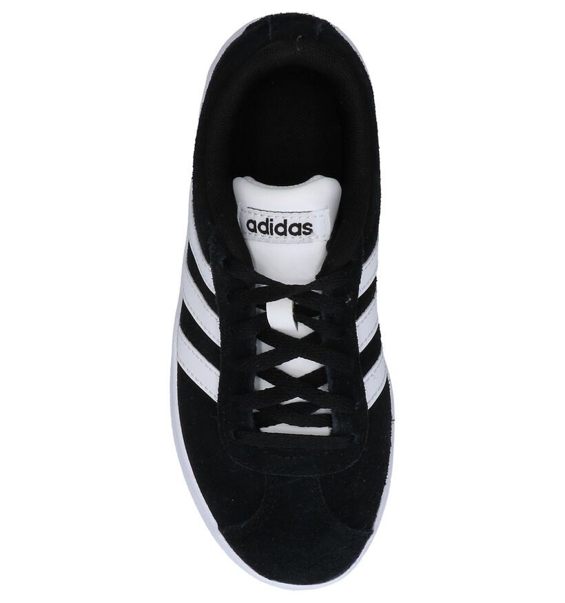 adidas VL Court 2.0 Zwarte Sneakers in kunstleer (252556)