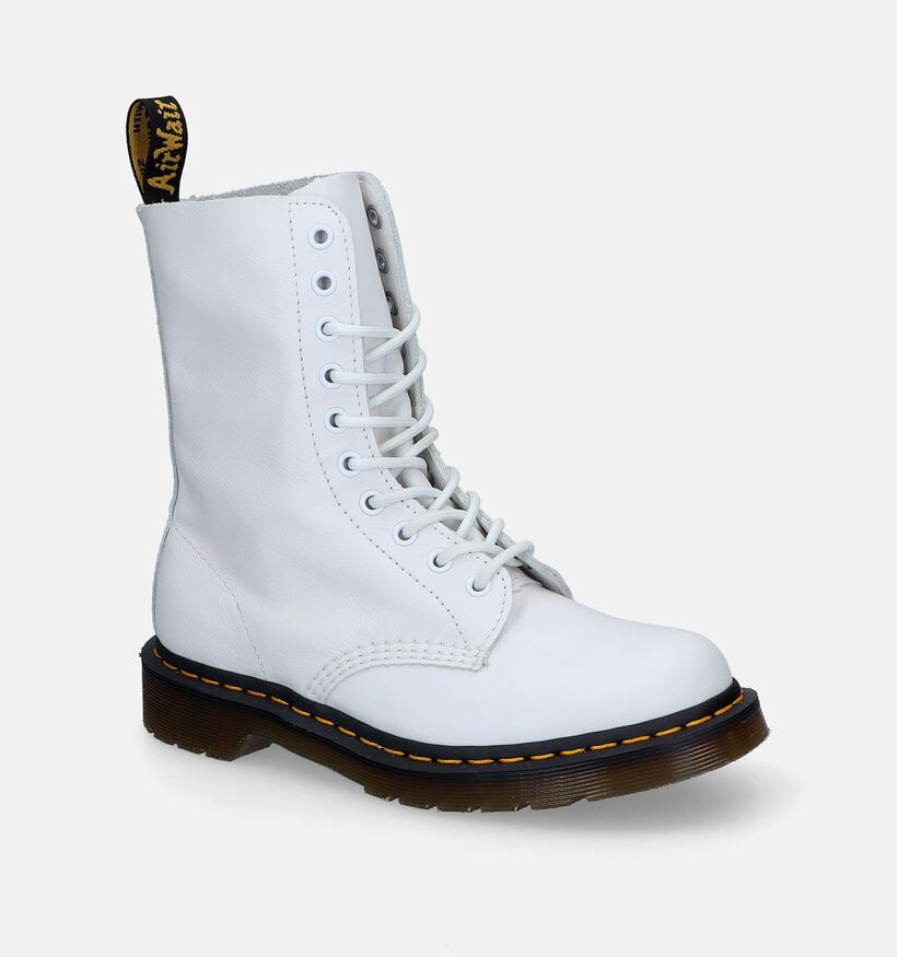 Dr. Martens 1490 Witte Bottines voor dames (303548) - geschikt voor steunzolen