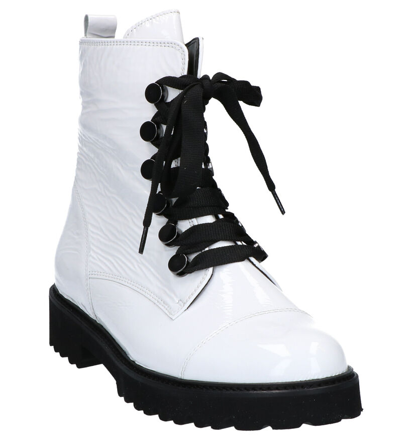 Gabor Best Fitting Bottines en Blanc en verni (260358)