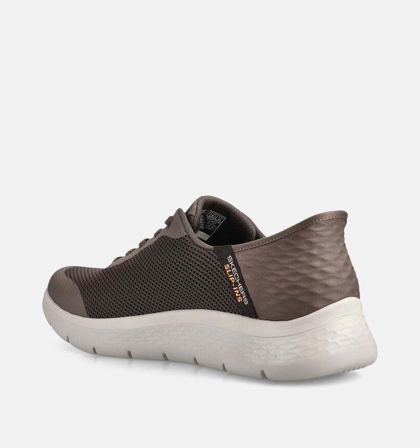 Skechers Go Walk Flex Slip-ins en Brun pour hommes (357778) - pour semelles orthop&eacute;diques