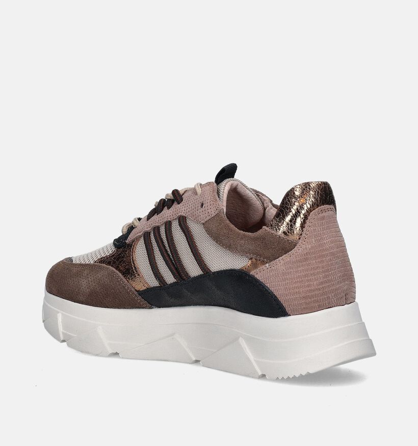 Tango Kady Fat Bruine Chunky sneakers voor dames (357308) - geschikt voor steunzolen