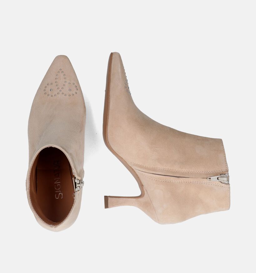 Signatur Bottines à talons en Nude pour femmes (319807)