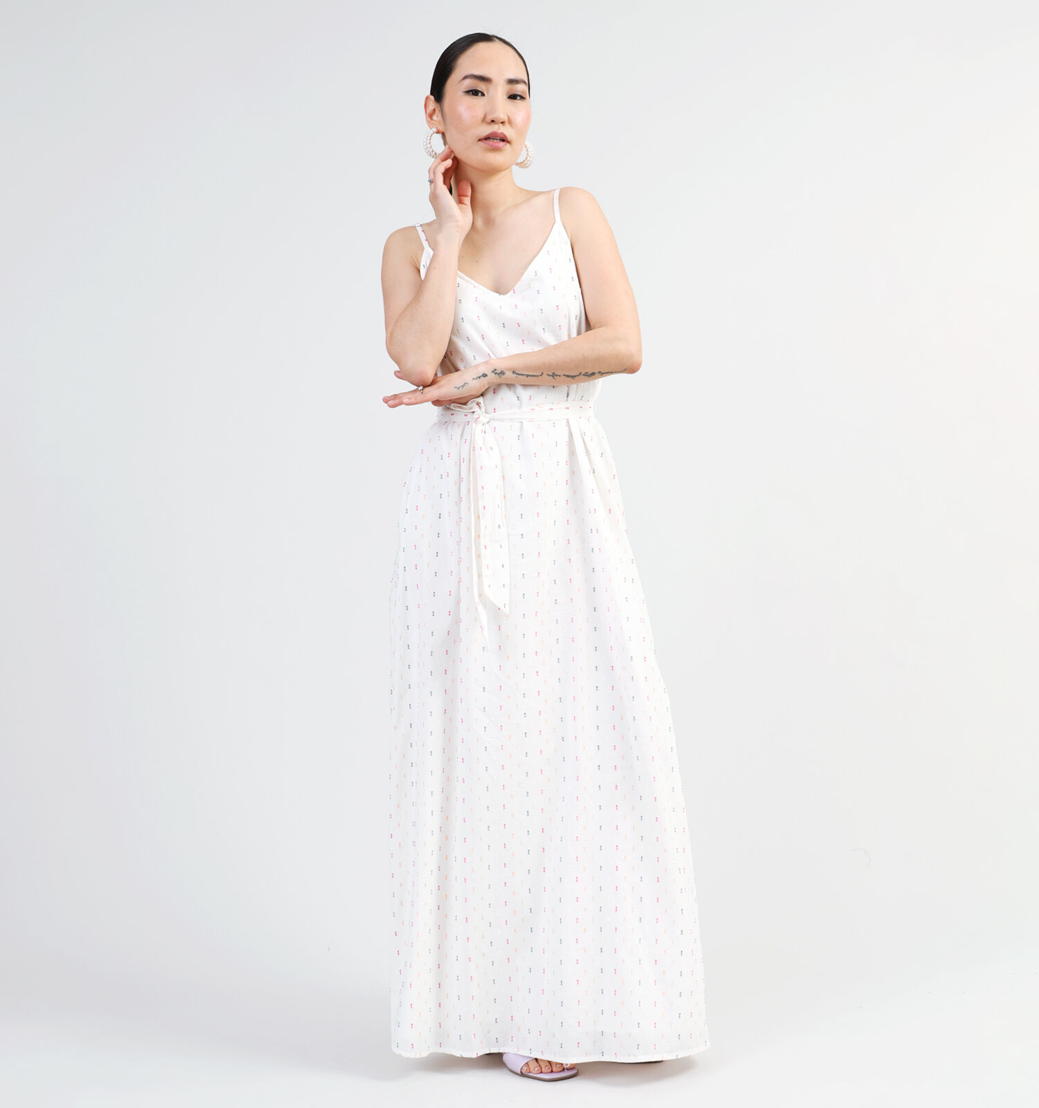 Vila Clarino Witte Maxi jurk Dames Kleedjes Online op TORFS.BE
