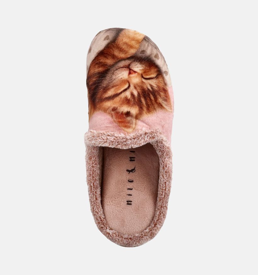 Milo & Mila Cats Lichtroze/Beige Pantoffels voor meisjes (381134)
