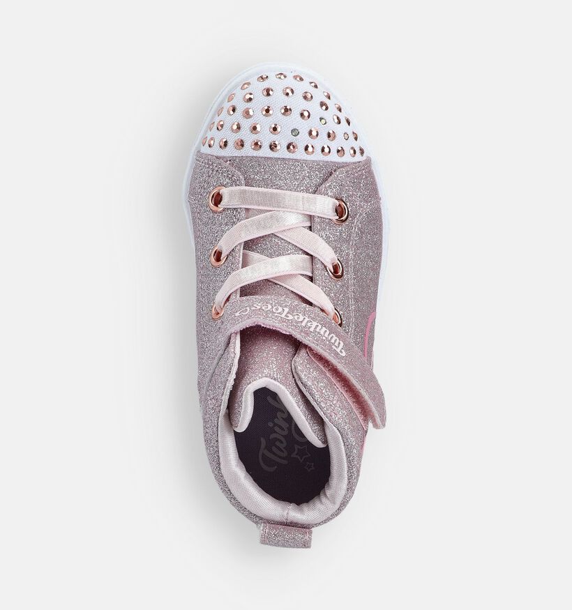 Skechers Heart Steps Glow Roze Hoge Sneakers voor meisjes (366302)