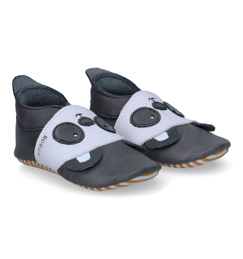 Bobux Bam Boo Chaussons pour bébé en Gris en cuir (303098)