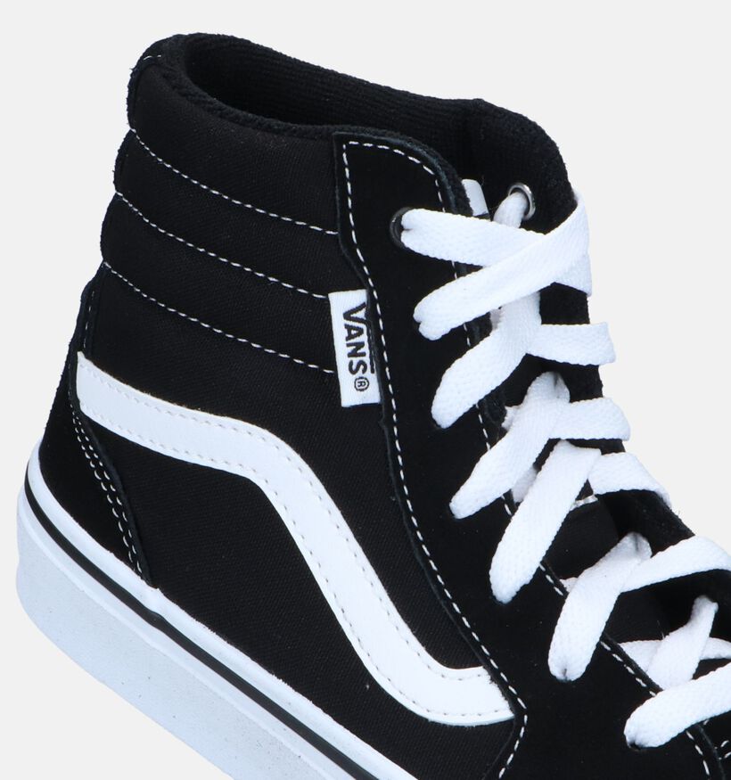 Vans Filmore Hi Baskets de skate en Noir pour filles, garçons (334084)