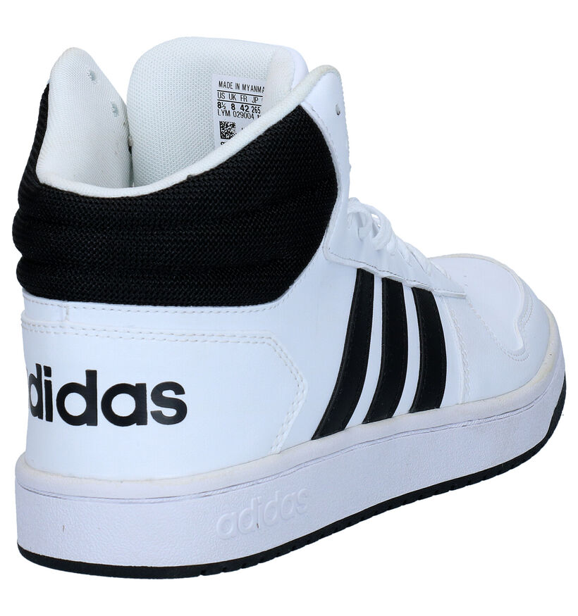 adidas Hoops 2.0 Mid Baskets en Blanc en simili cuir (290816)