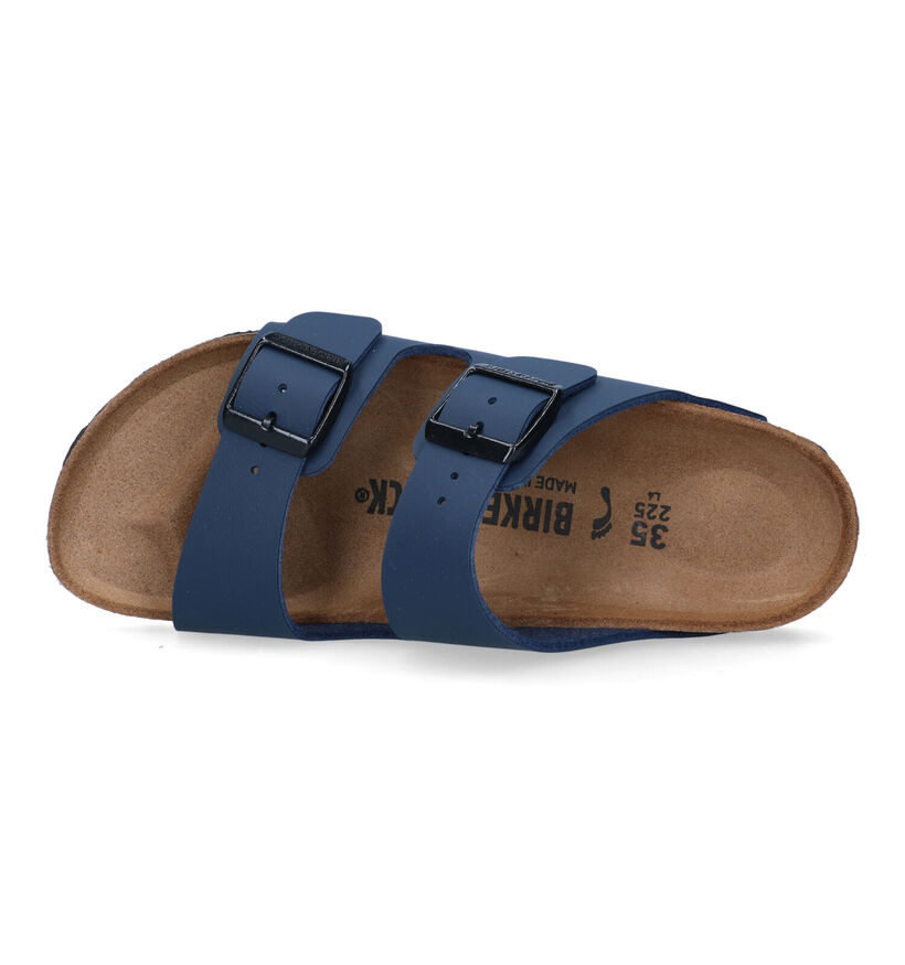 Birkenstock Arizona Birko Flor Nu-pieds en Noir pour garçons (338071)