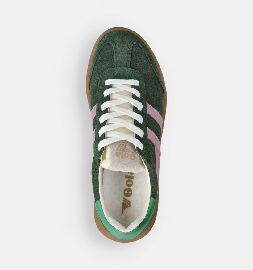 Gola Athena Baskets en Vert/Rose pour femmes (360806) - pour semelles orthopédiques