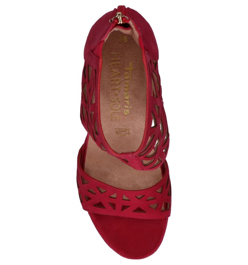 Tamaris Sandales à talons en Noir en daim (214229)