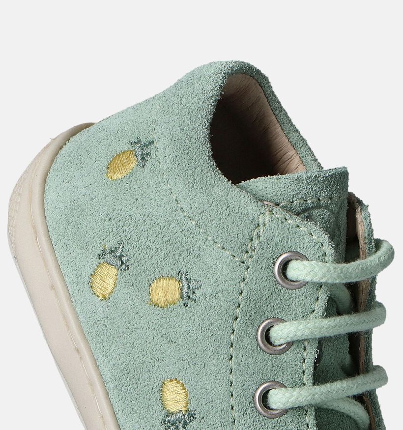 Naturino Cocoon Suede Embroidery Chaussures pour bébé en Vert pour filles (355339) - pour semelles orthopédiques