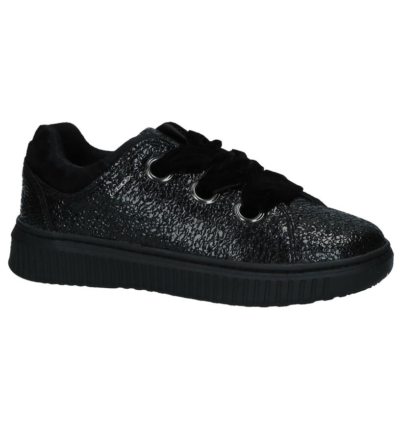 Zwarte Creepers Sneakers Geox, Zwart, pdp