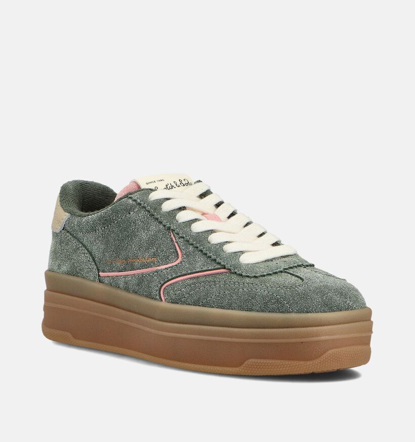 Scotch & Soda Minny Groene Sneakers voor dames (359420) - geschikt voor steunzolen