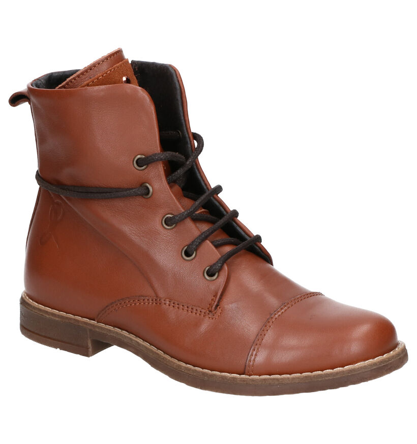 Milo & Mila Cognac Boots in leer (254935)