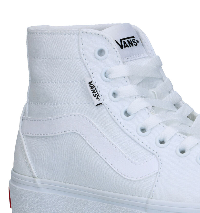 Vans Filmore HI Tapered Platform Baskets en Blanc pour femmes (321156)