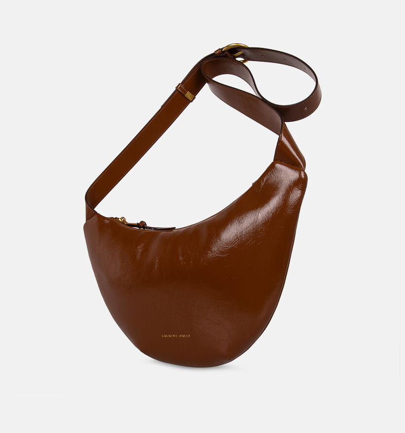 Laurent David Cognac Crossbodytas voor dames (381455)