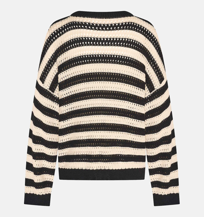 Expresso Zwarte Trui met strepen voor dames (356885)
