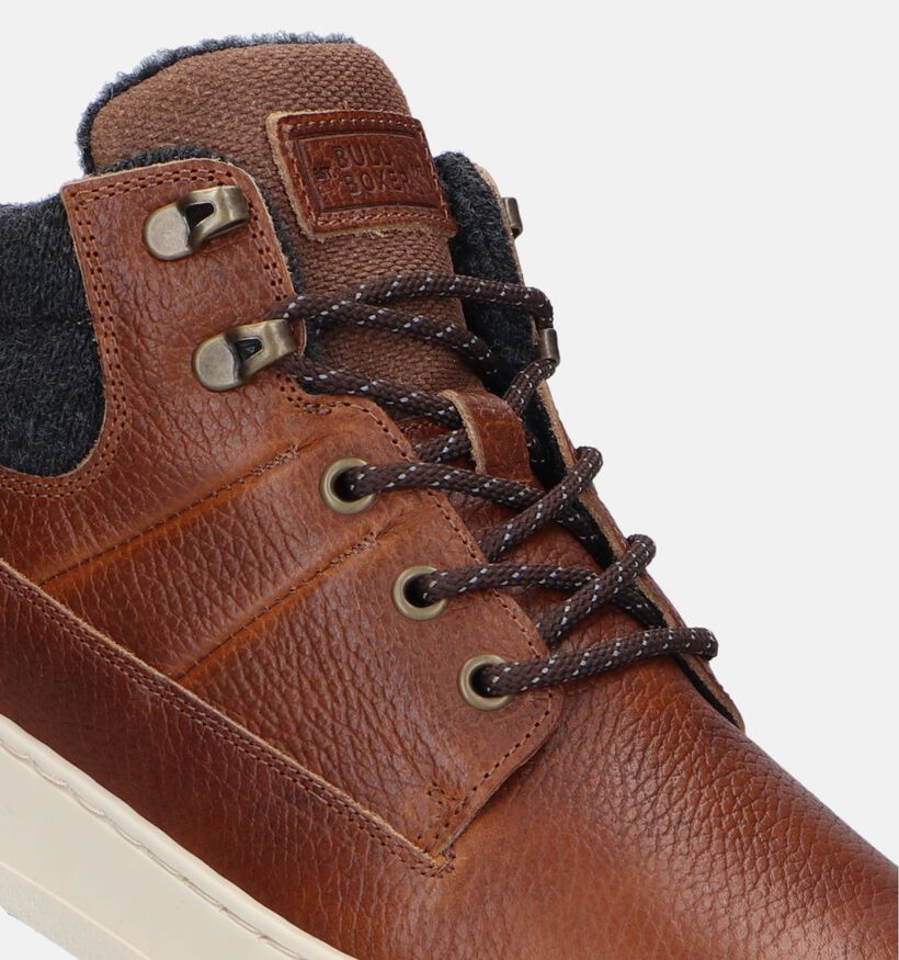 Bullboxer Cognac Hoge Schoenen voor heren (328896) - geschikt voor steunzolen