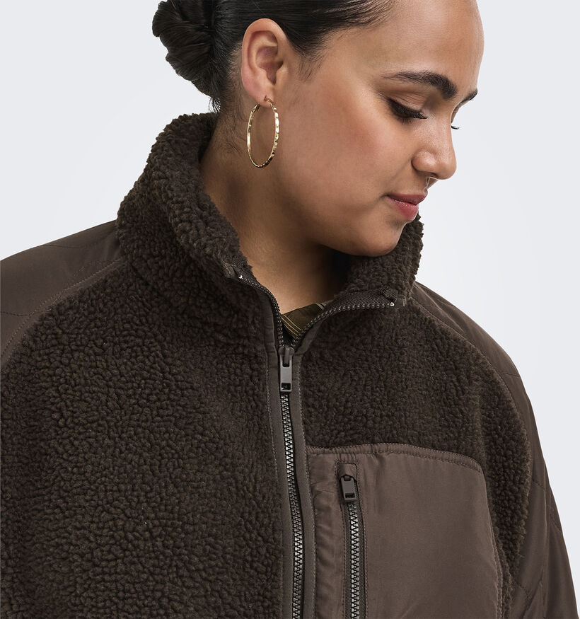 ONLY Carmakoma Ohio Donkerbruine Korte Jas voor dames (381918)