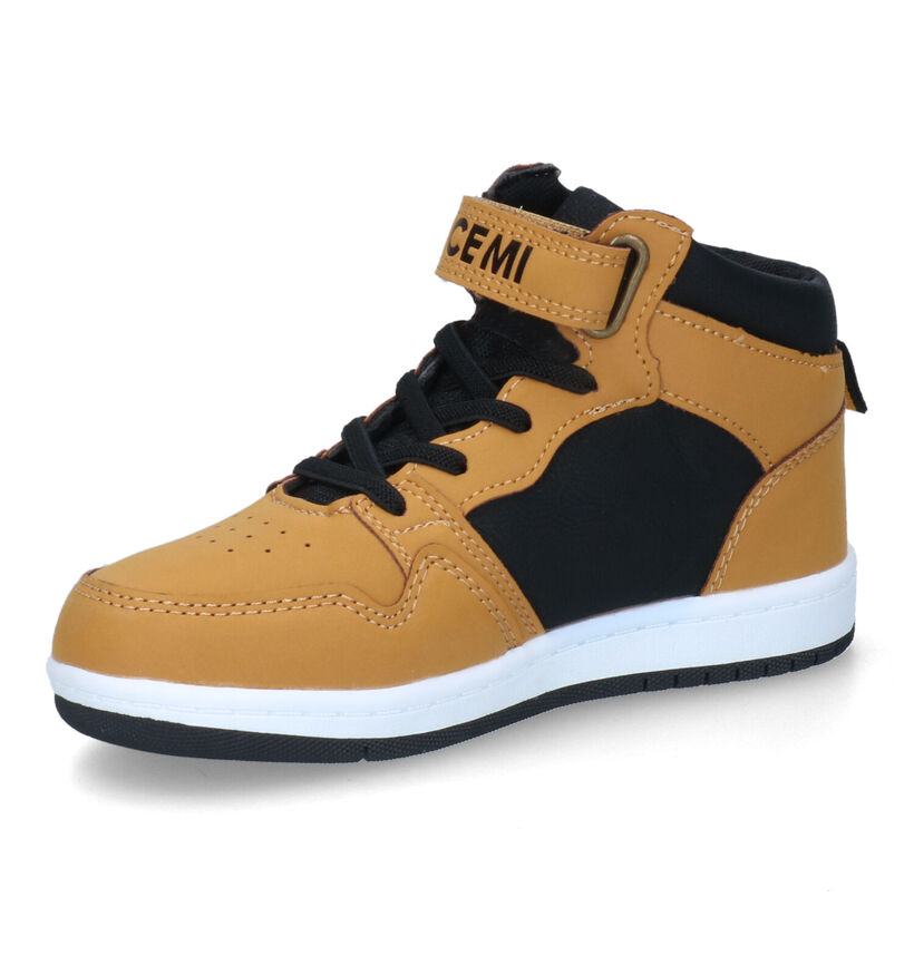 CEMI Cognac Hoge Sneakers voor jongens (311253)