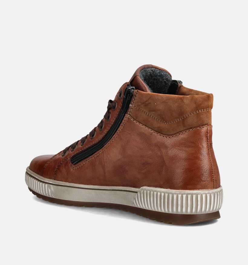 Remonte Cognac Hoge Sneakers met Rits voor dames (360394) - geschikt voor steunzolen