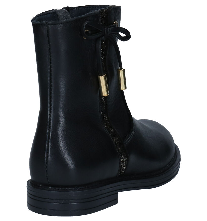 Little David Bottes courtes en Noir en cuir (282865)