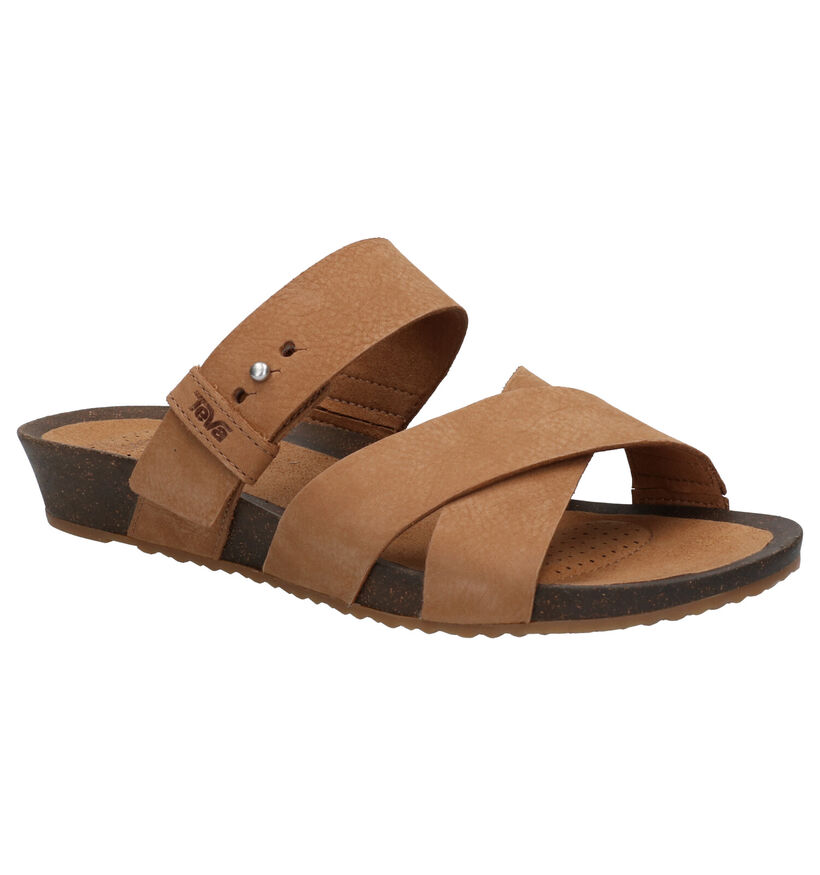 Teva Mahonia Nu-pieds en Marron en nubuck (270614)