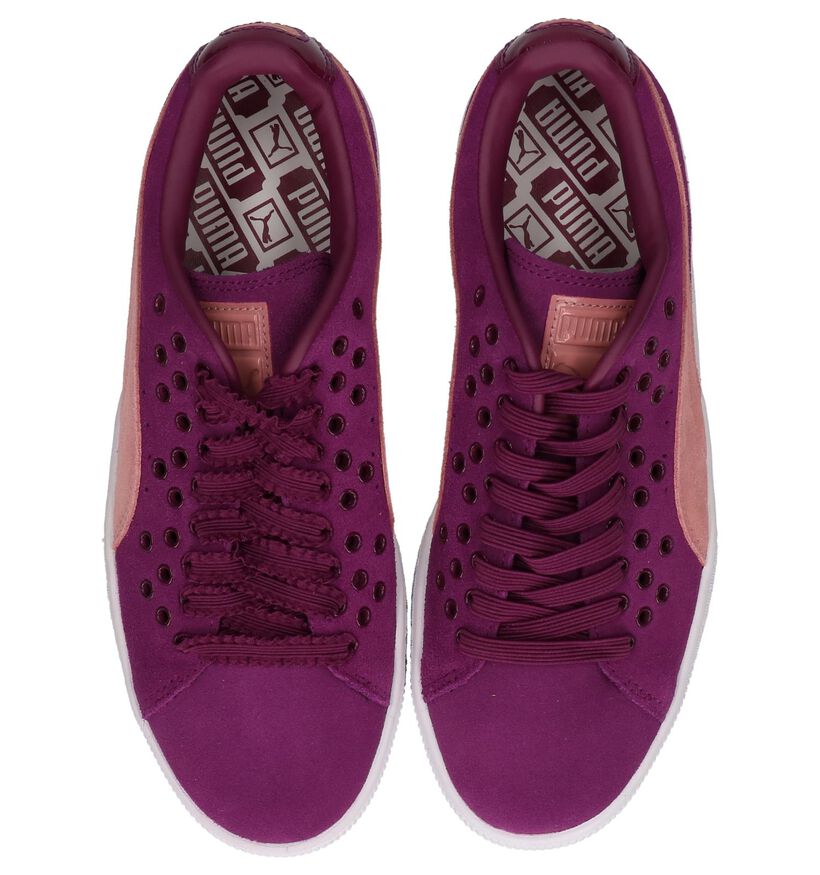 Lichtgrijze Puma Suede XL Lace Sneaker in daim (199467)