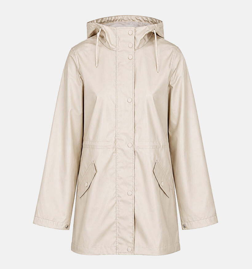 Vero Moda Malou Pearl Coated Lichtbeige Regenjas voor dames (378416)