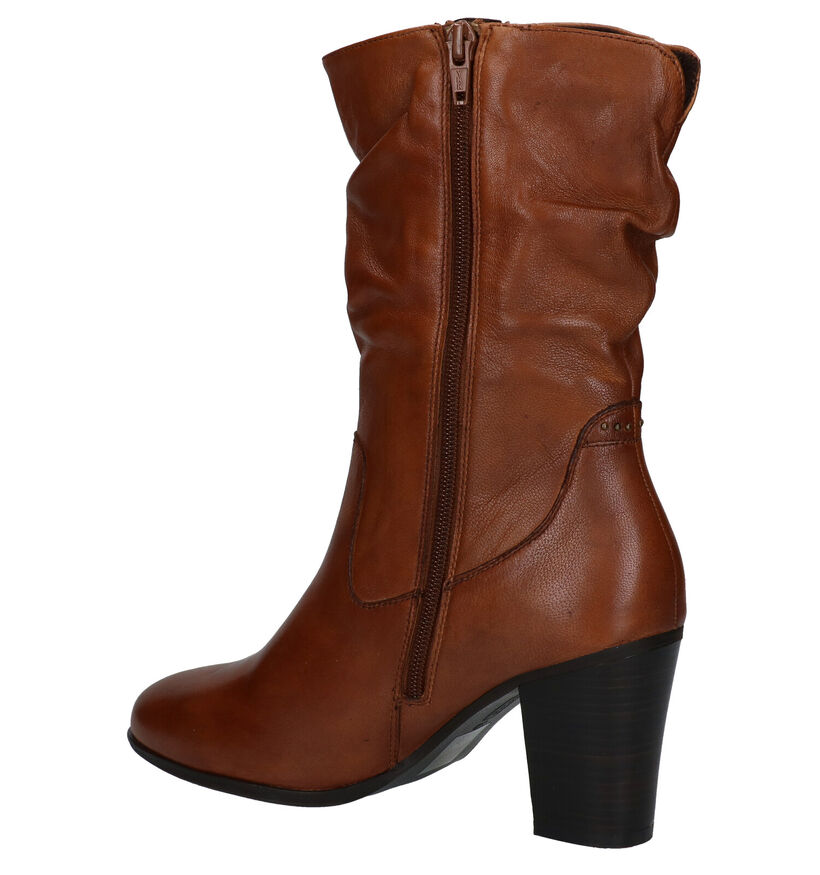 Steven NY Cognac Korte Laarzen in leer (280230)