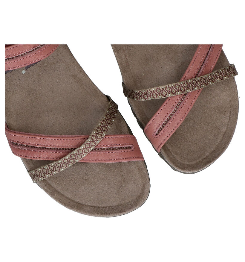 Merrell Terran Cross II Kaki Sandalen in leer (290278)