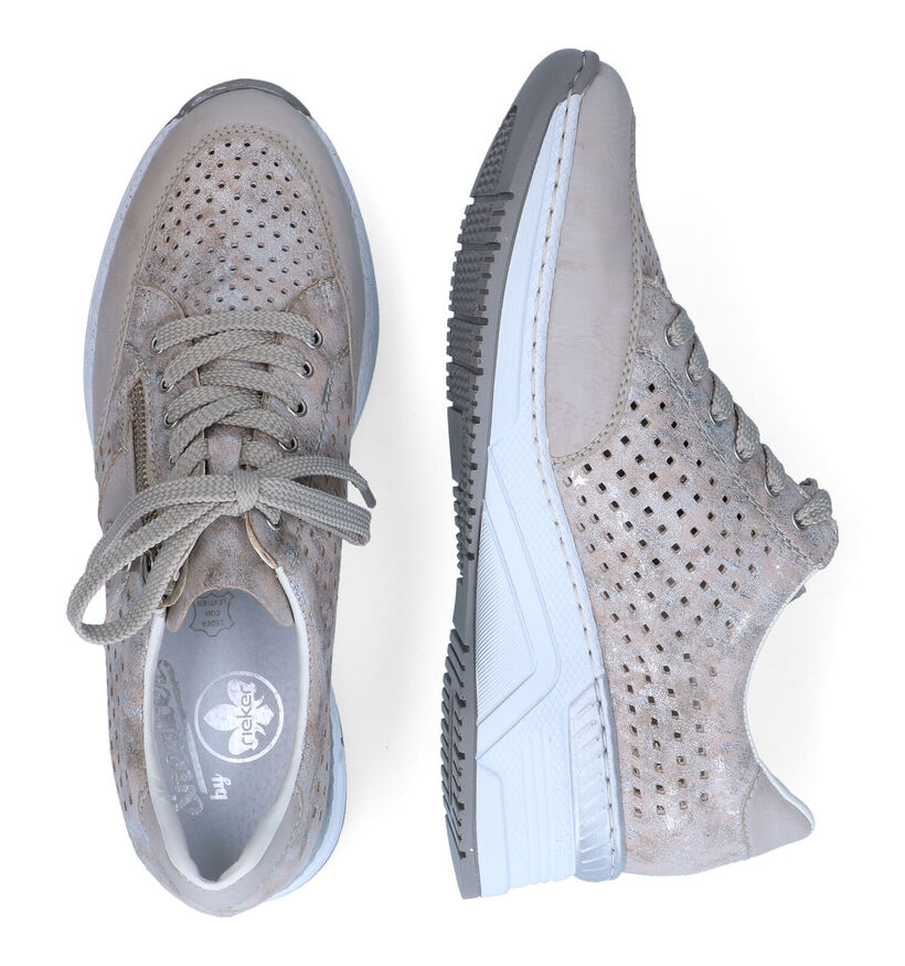 Rieker Baskets casual en Beige en simili cuir (307142)