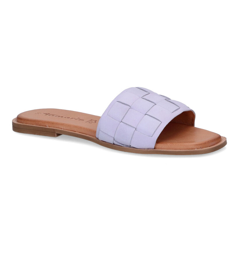 Tamaris Nu-pieds plates en Violet clair (Lilas) pour femmes (307554)