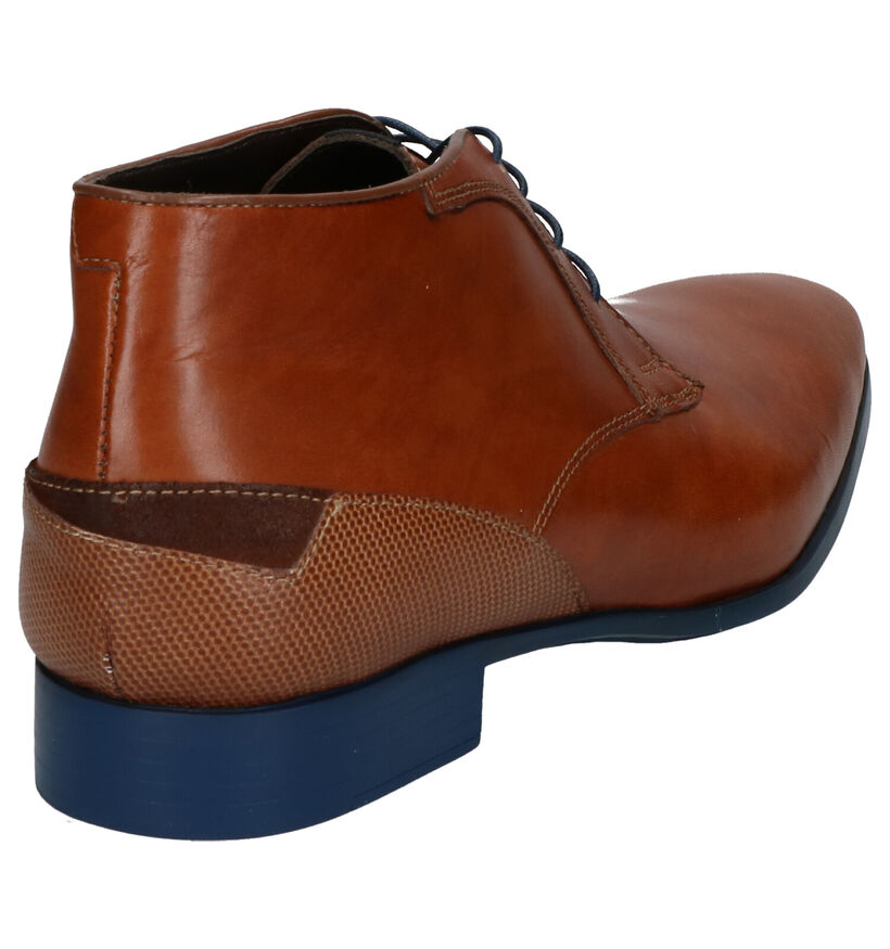 Ambiorix Dylan-B Cognac Geklede Hoge Schoenen in leer (259364)