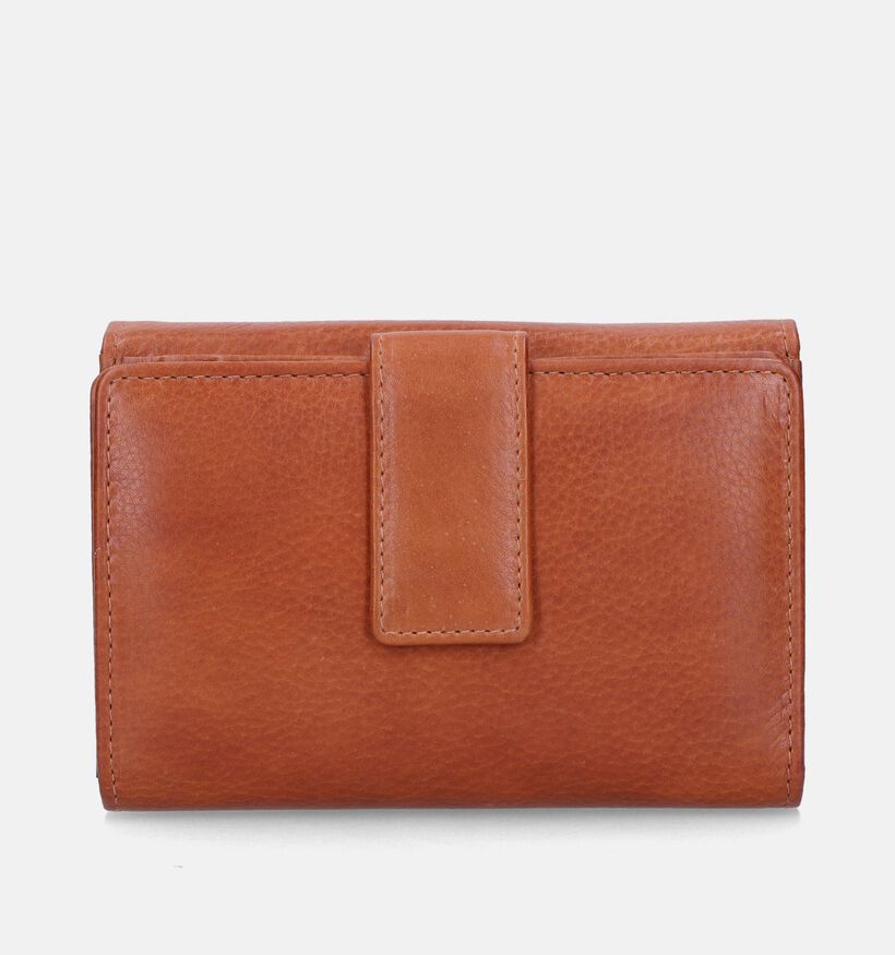 Label M Porte-monnaie à rabat en Cognac pour femmes (358858)