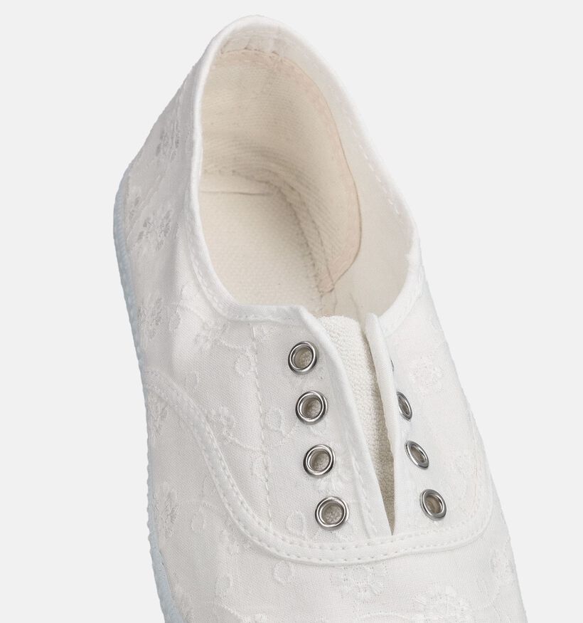 Cienta Baskets Slip-on en Blanc pour filles, gar&ccedil;ons (372151) - pour semelles orthop&eacute;diques
