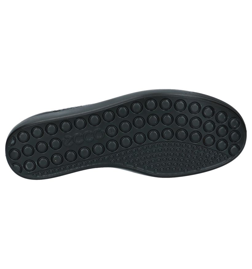 ECCO Soft 7 Zwarte Geklede Sneakers in leer (232075)