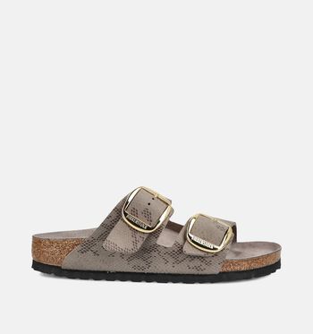 Birkenstock Arizona Slippers python gray taupe