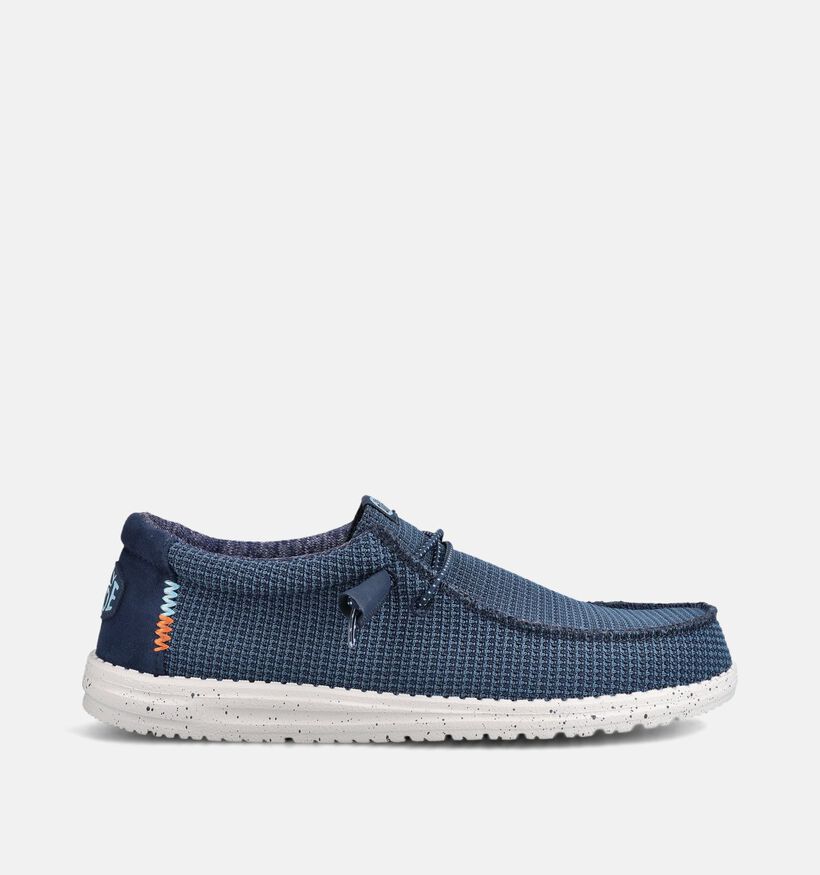 HEYDUDE Wally Sport Chaussures &agrave; enfiler en Bleu fonc&eacute; pour hommes (370086) - pour semelles orthop&eacute;diques