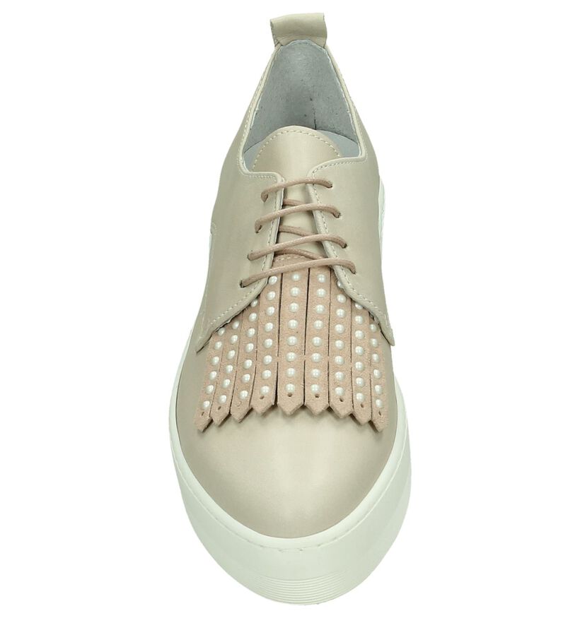 Louisa Chaussures à lacets en Gris clair en cuir (196455)