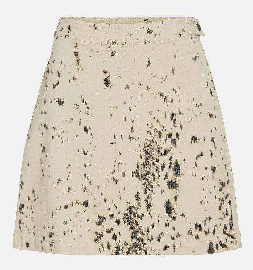 Vila Sanora Cow Print Lichtbeige Rok voor dames (369480)