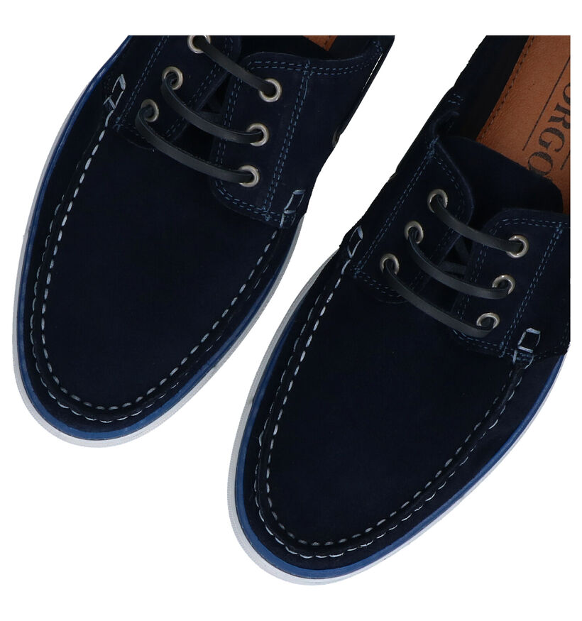 Via Borgo Alonso Blauwe Bootschoenen in daim (292959)