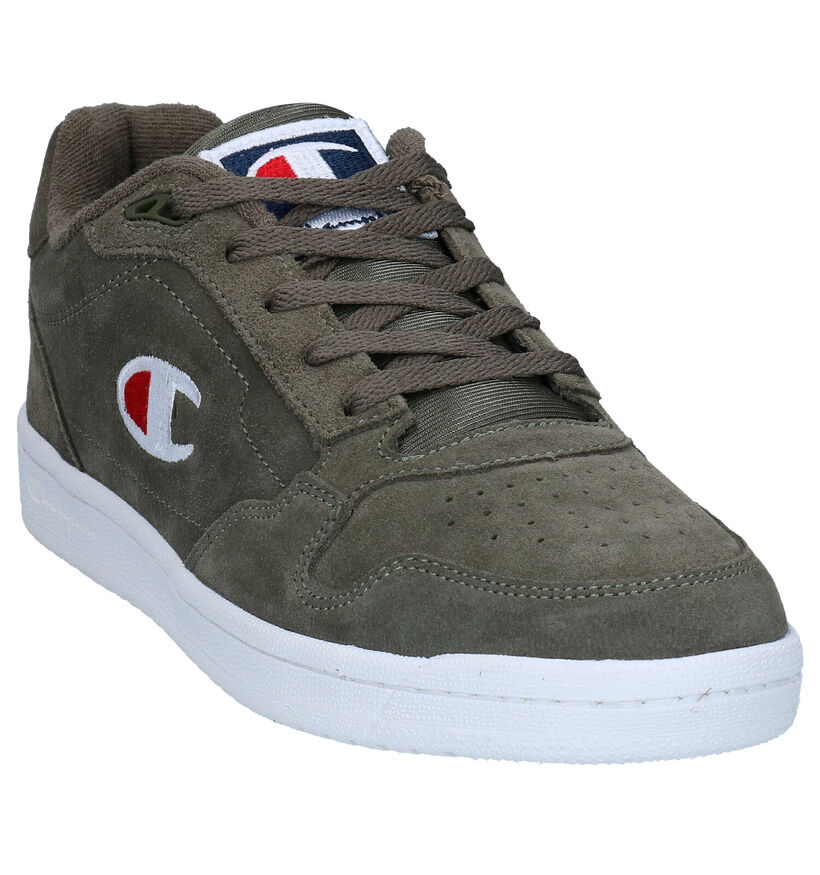 Champion New York Low Kaki Sneakers in stof (279083)