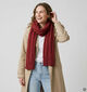 Laurent David Bordeaux Effen Sjaal voor dames (382893)
