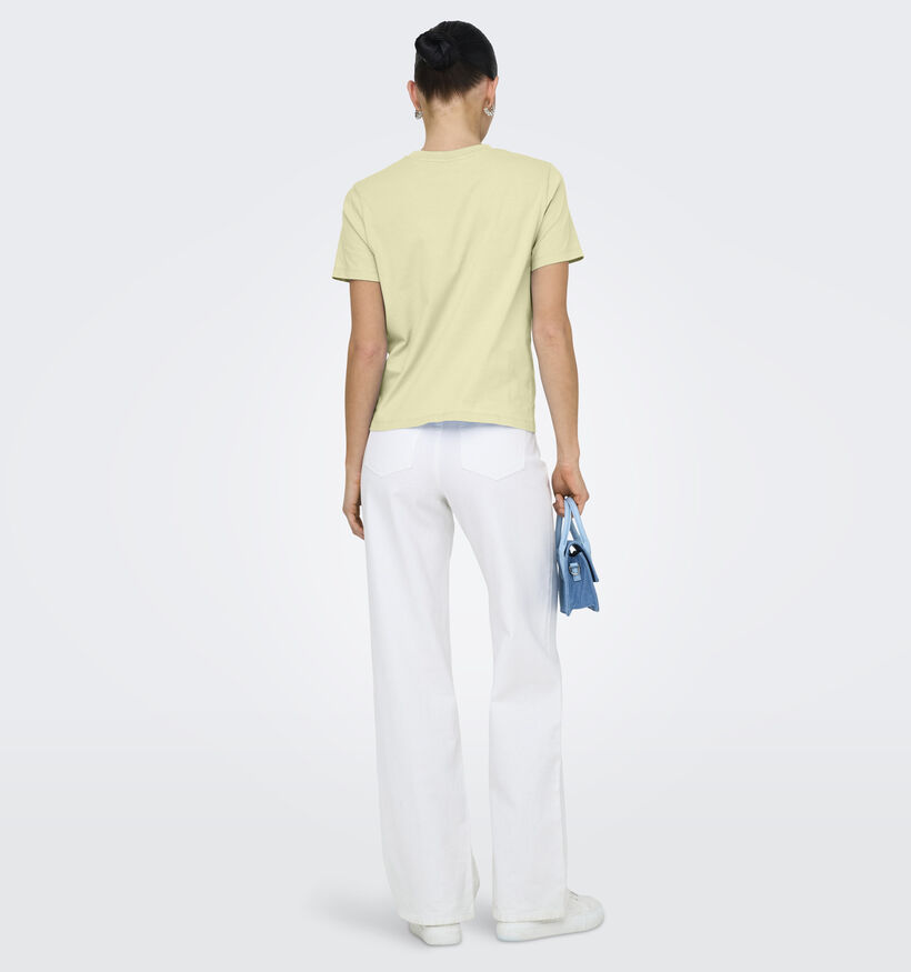 JDY Selma Crochet Pocket T-shirt en Jaune pour femmes (370070)