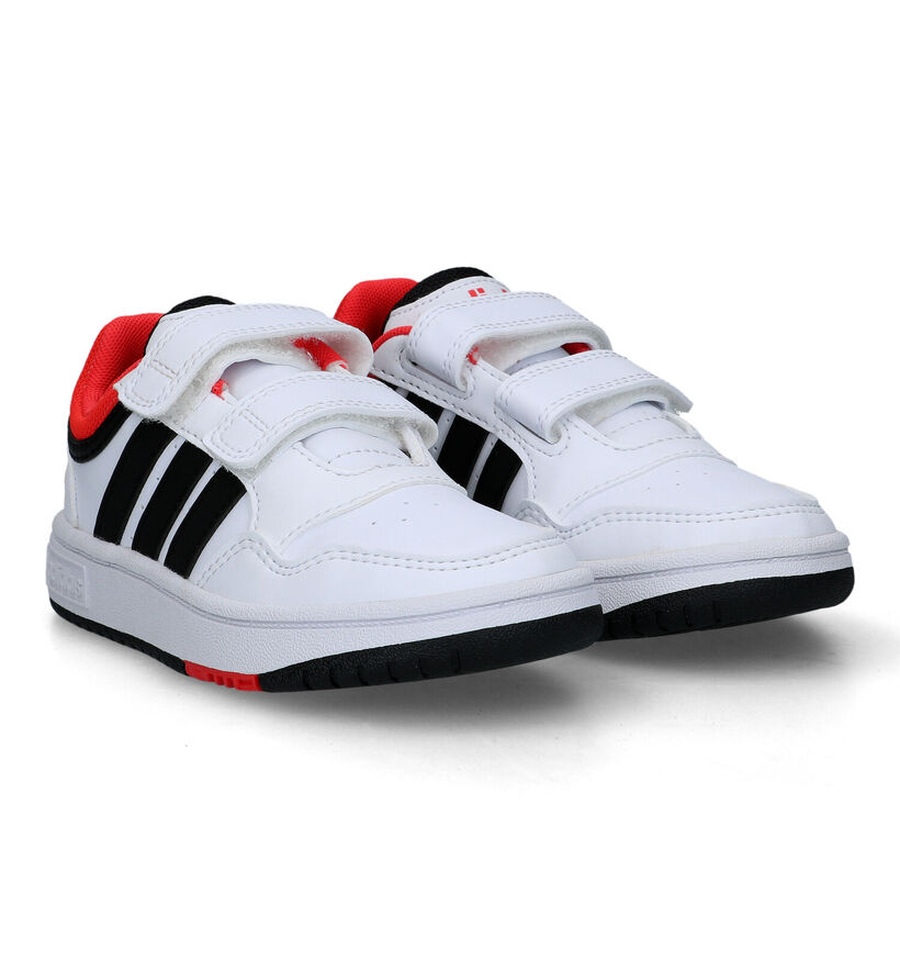 adidas Hoops 3.0 CF Witte Sneakers voor jongens, meisjes (334830)