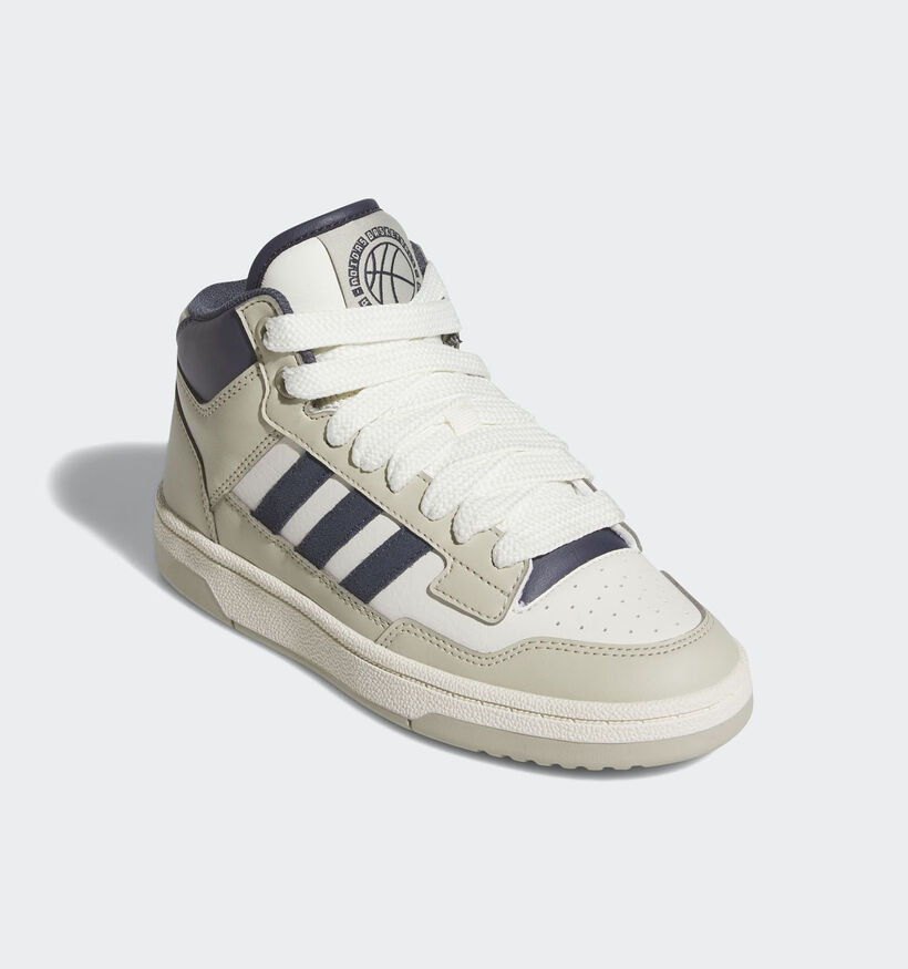 adidas Rapid Court Mid Baskets montantes en Beige pour filles, garçons (359673) - pour semelles orthopédiques